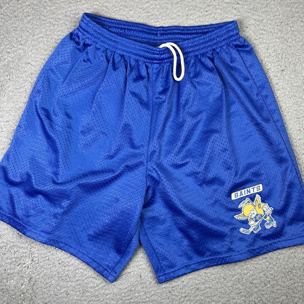 Vintage St Scholastica Saints Hockey Shorts College Mesh Size Small